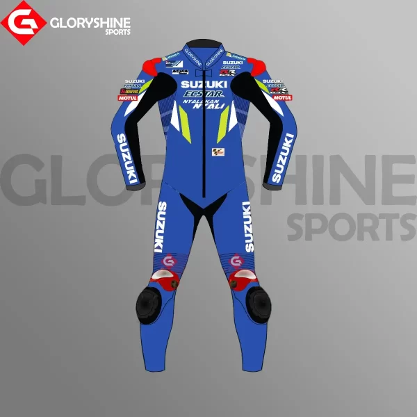 Alex Rins Leather Suit Team Suzuki ECSTAR MotoGP 2019 Front