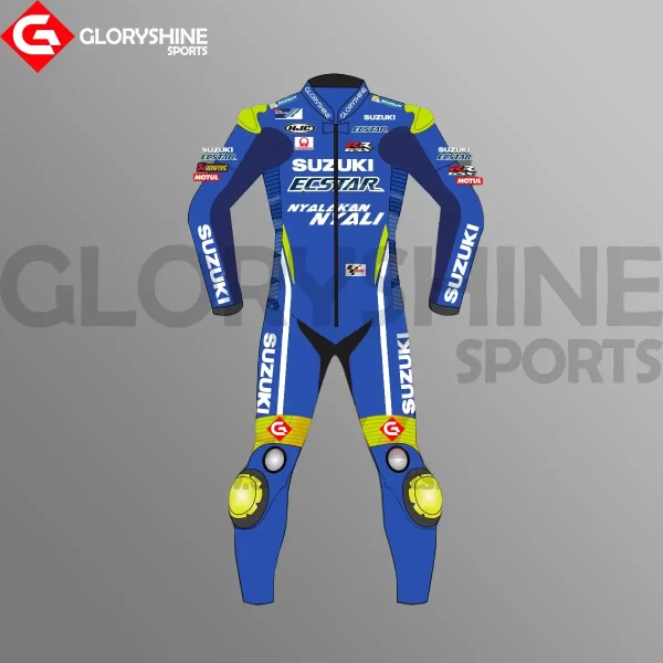 Alex Rins Leather Race Suit Suzuki ECSTAR MotoGP 2018 Front