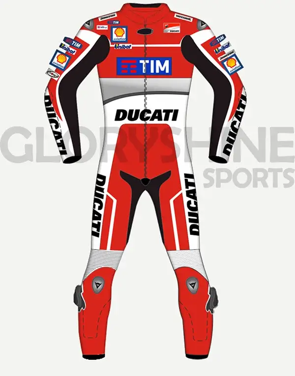 Andrea Dovizioso Leather Racing Suit Ducati MotoGP 2016 Front