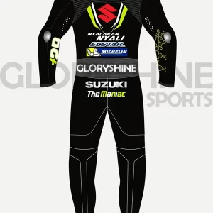 Andrea Iannone Leather Suit Black Team Suzuki Ecstar MotoGP 2018 Back