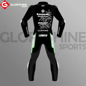 Alex Lowes Black Racing Suit Kawasaki Jerez Test Suit 2022 Back