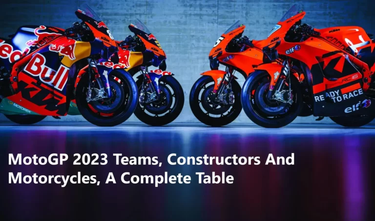 MotoGP 2023 Teams, Constructors and Motorcycles, a complete table