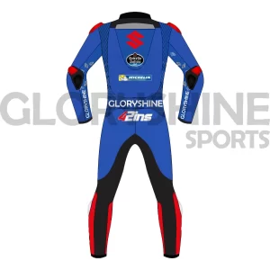 Alex Rins MotorBike Racing Suit Team Suzuki Ecstar MotoGP 2022 Back