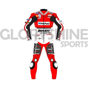 Andrea Dovizioso Leather Suit Flexbox Team Ducati MotoGP 2018 Front