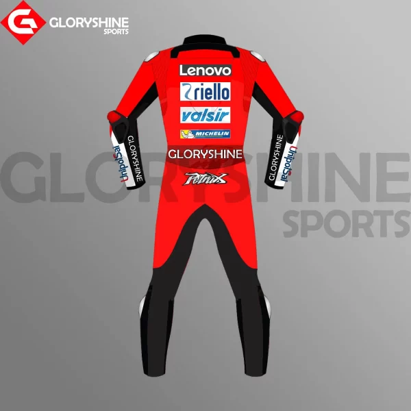 Danilo Petrucci Leather Racing Suit Team Ducati MotoGP 2020 Back