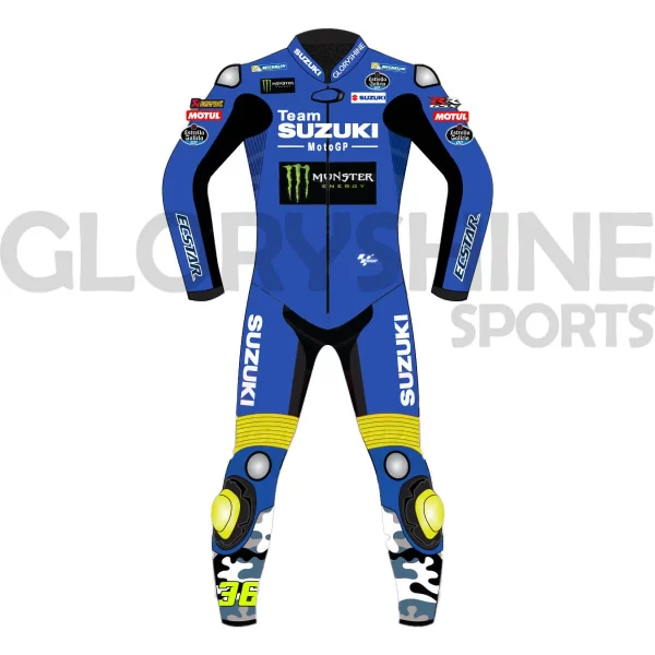 Joan Mir Leather Race Suit (Team Suzuki MotoGP Suit 2022) Front