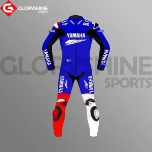 Jorge Lorenzo Leather Suit Yamaha MotoGP Test Suit 2020 Front