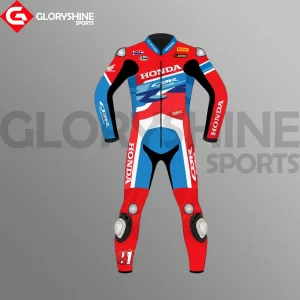 Leon Haslam WSBK Leather Suit Honda CBR 2021 – Team HRC Front