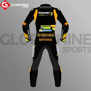 Luca Marini Motorcycle Suit Team Mooney VR46 MotoGP Suit 2023 Back