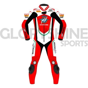 MV Agusta Motorcycle Leather Suit Reparto Corso 2014 Front