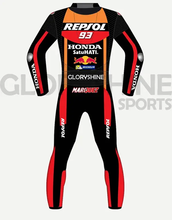 Marc Marquez 93 Repsol Leather Suit Black MotoGP 2017 Back
