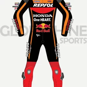 Marc Marquez 93 Repsol Leather Suit Black MotoGP 2017 Front