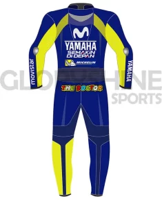 Valentino Rossi Leather Racing Suit Yamaha Movistar MotoGP 2018 Back