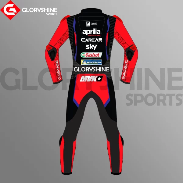 Maverick Vinales Leather Suit Aprilia Racing Team MotoGP 2023 Back