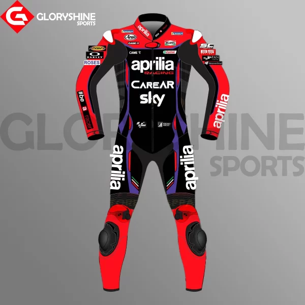 Maverick Vinales Leather Suit Aprilia Racing Team MotoGP 2023 Front