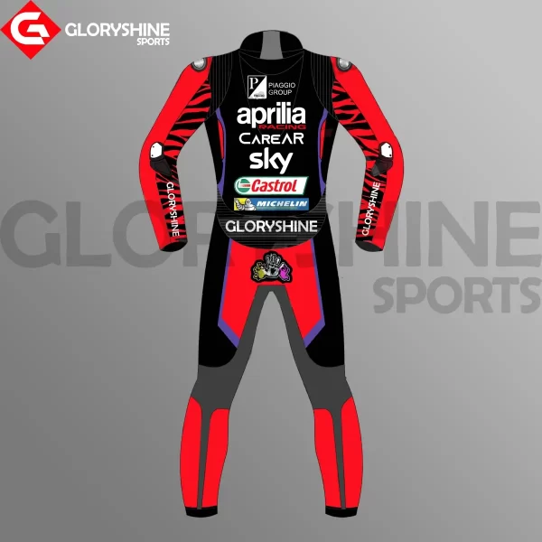 Aleix Espargaro Motorcycle Suit Aprilia Racing Suit MotoGP 2023 Back