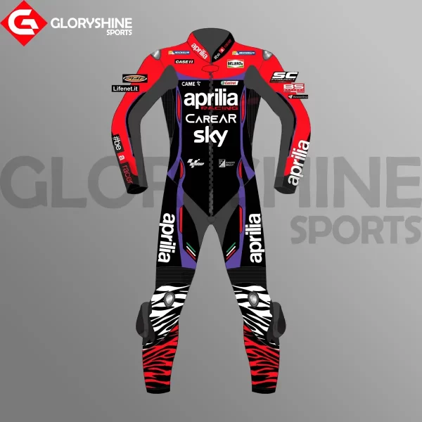 Aleix Espargaro Motorcycle Suit Aprilia Racing Suit MotoGP 2023 Front