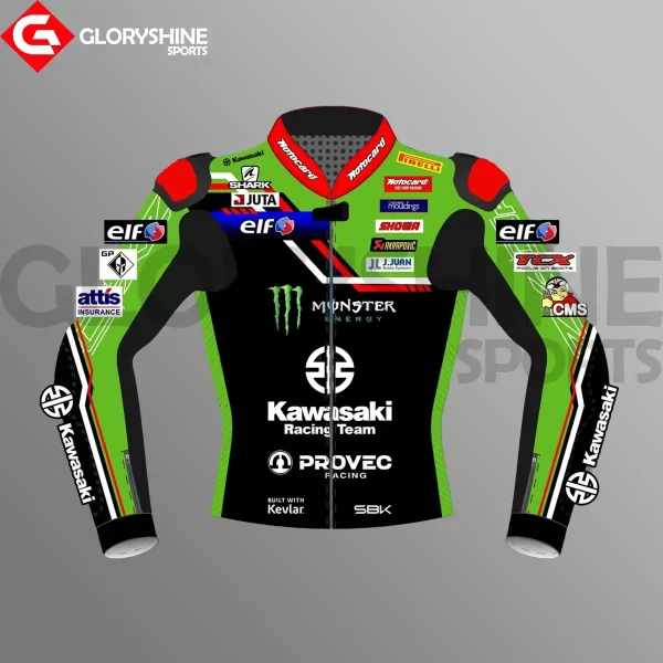 Alex Lowes Leather Jacket Kawasaki WSBK 2023 Front