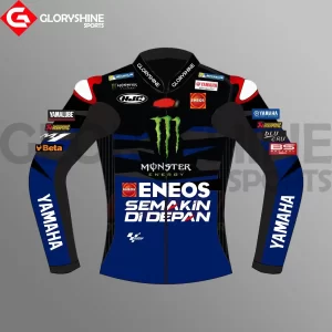Fabio Quartararo Leather Jacket Monster Energy MotoGP 2023 Front