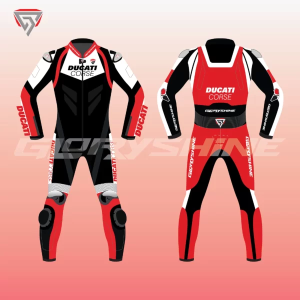 Ducati Corse C5 - Tuta Spezzata Suit Front & Back 2D