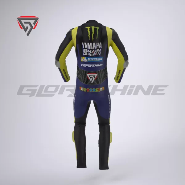 Valentino Rossi Motorbike Leather Suit Monster Energy Yamaha MotoGP 2019 Back