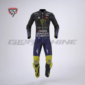 Valentino Rossi Motorbike Leather Suit Monster Energy Yamaha MotoGP 2019 Front