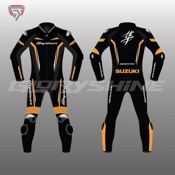 Hayabusa Motorcycle Suit Front & Back 2D