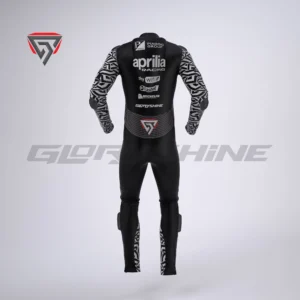 Aleix Espargaro Black Biker Suit Aprilia Winter Test Suit 2022 Back 3D