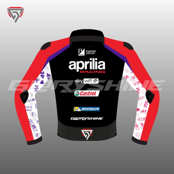 Aleix Espargaro Leather Jacket Aprilia Racing Team MotoGP 2022 Back 2D