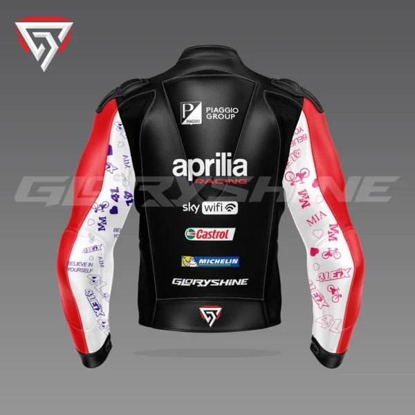 Aleix Espargaro Leather Jacket Aprilia Racing Team MotoGP 2022 Back 3D