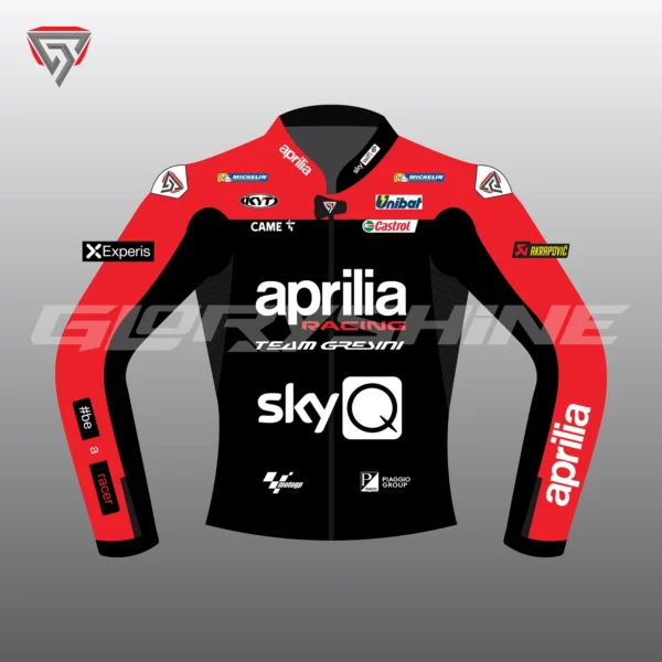 Aleix Espargaro Leather Jacket Aprilia Racing Team MotoGP 2022 Front 2D
