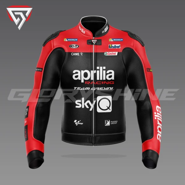 Aleix Espargaro Leather Jacket Aprilia Racing Team MotoGP 2022 Front 3D
