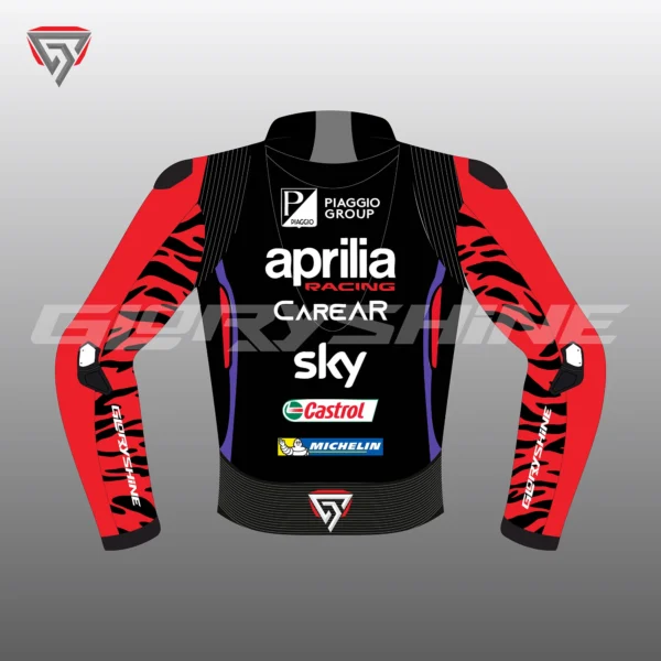 Aleix Espargaro Motorcycle Jacket Aprilia Racing Jacket MotoGP 2023 Back 2D