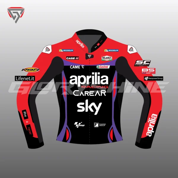 Aleix Espargaro Motorcycle Jacket Aprilia Racing Jacket MotoGP 2023 Front 2D