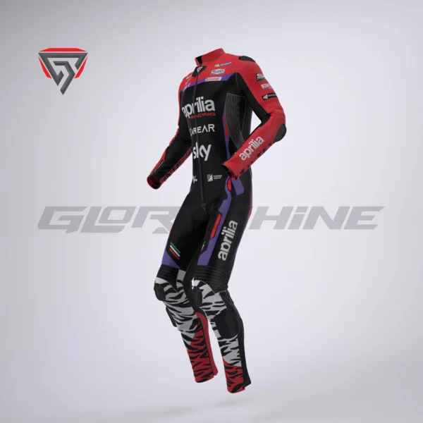 Aleix Espargaro Motorcycle Suit Aprilia Racing Suit MotoGP 2023 Right Side 3D