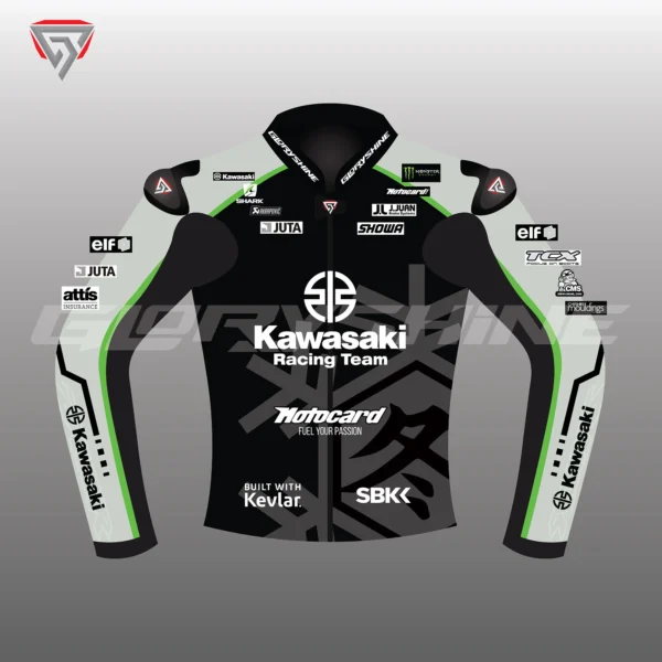 Alex Lowes Black Racing Jacket Kawasaki Jerez Test Jacket 2022 Front 2D