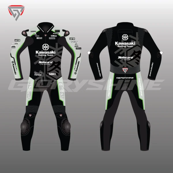 Alex Lowes Black Racing Suit Kawasaki Jerez Test Suit 2022 Front & Back 2D