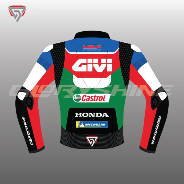 Alex Marquez Leather Jacket Team LCR Honda Castrol MotoGP 2021 Back 2D