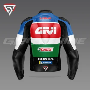 Alex Marquez Leather Jacket Team LCR Honda Castrol MotoGP 2021 Back 3D