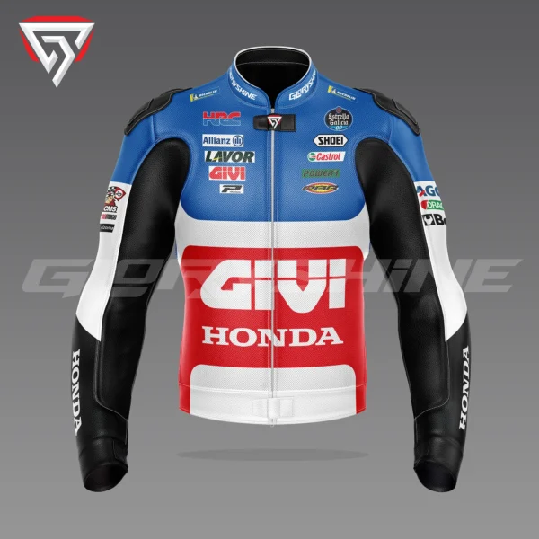 Alex Marquez Leather Jacket Team LCR Honda Castrol MotoGP 2021 Front 3D