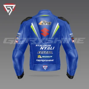 Alex Rins Leather Race Jacket Suzuki ECSTAR MotoGP 2018 Back 3D