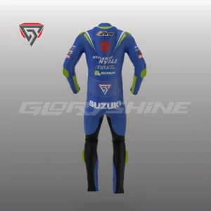 Alex Rins Leather Race Suit Suzuki ECSTAR MotoGP 2018 Back 3D