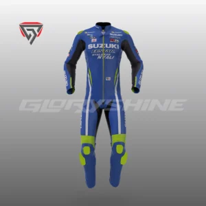 Alex Rins Leather Race Suit Suzuki ECSTAR MotoGP 2018 Front 3D