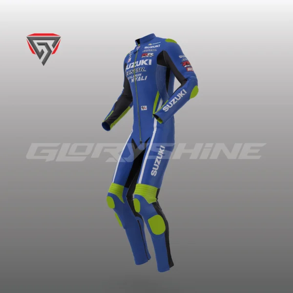 Alex Rins Leather Race Suit Suzuki ECSTAR MotoGP 2018 Right Side 3D