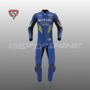 Alex Rins Leather Suit Team Suzuki ECSTAR MotoGP 2019 Front 3D
