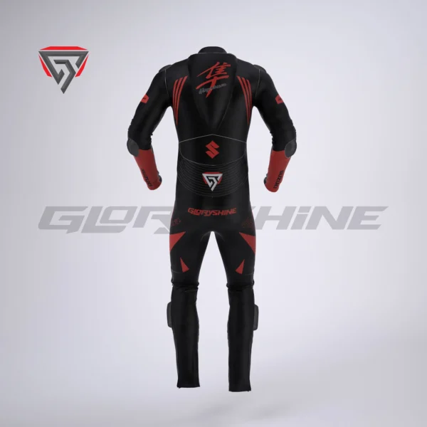 Hayabusa Red Racing Suit Back 3D