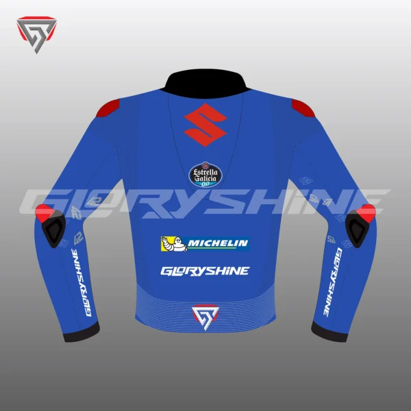 Alex Rins MotorBike Racing Jacket Team Suzuki Ecstar MotoGP 2022 Back 2D