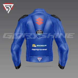 Alex Rins MotorBike Racing Jacket Team Suzuki Ecstar MotoGP 2022 Back 3D