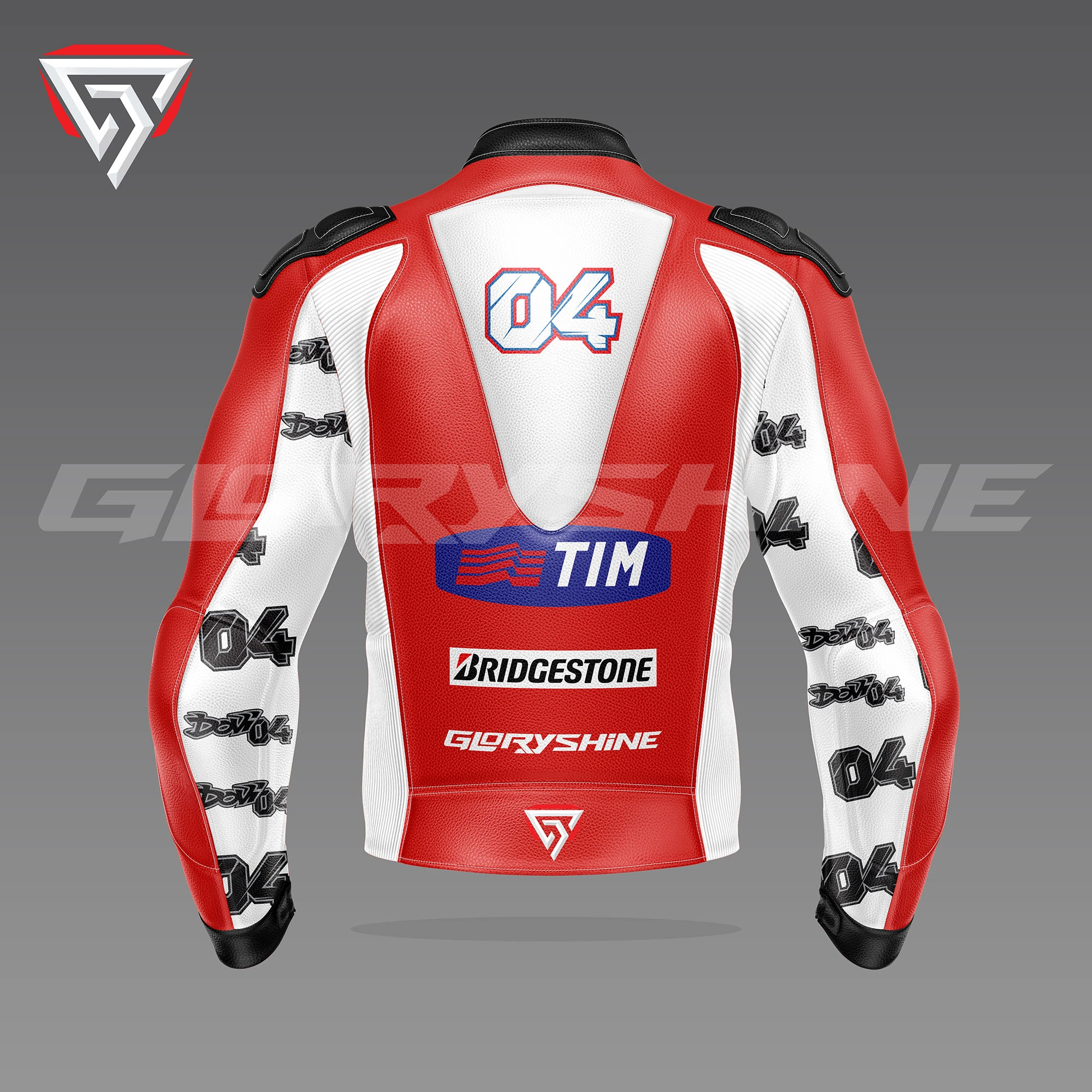 Andrea Dovizioso Leather Race Jacket Ducati MotoGP 2015 Back 3D