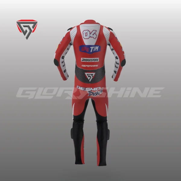 Andrea Dovizioso Leather Race Suit Ducati MotoGP 2015 Back 3D